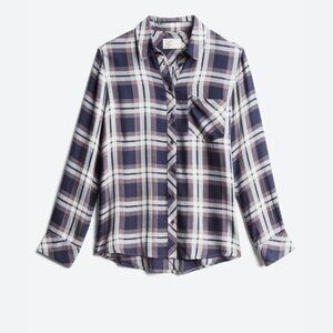 COSMIC BLUE LOVE Hayley Button Down Woven Top ~ Size Medium